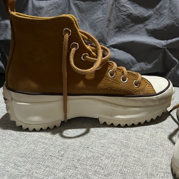 Brown Converse leather platform - Picture 3 of 5